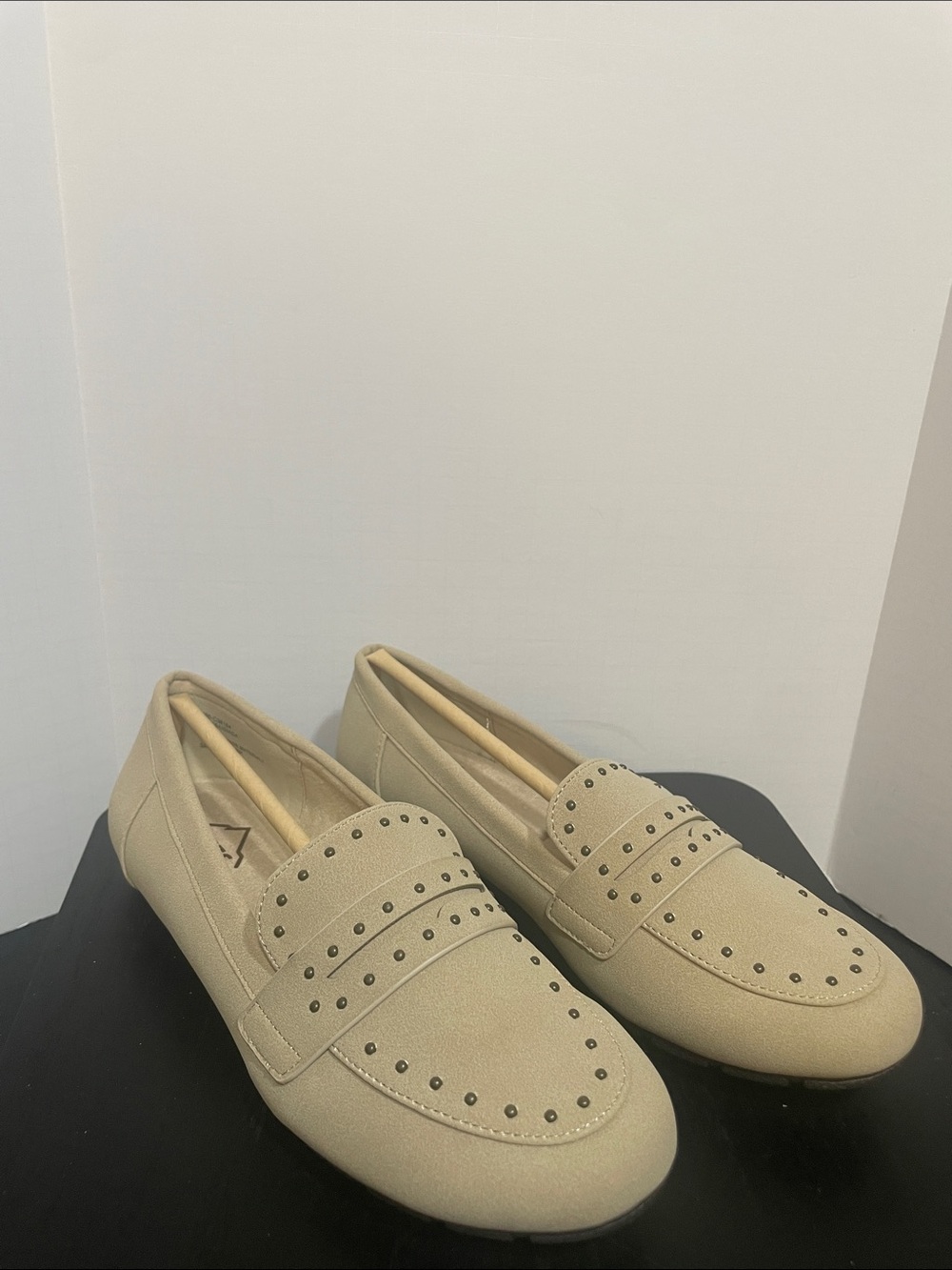 Cliffs by WHITE MOUNTAIN Taupe Studded Slip-On Loafers